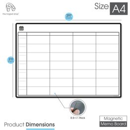 Magnetic Weekly Planner and Organiser - Landscape - BLANK