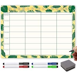 Magnetic Weekly Planner and Organiser - Landscape - Jungle Theme