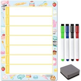 Magnetic Weekly Planner and Organiser - Portrait - BAKING