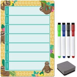 Magnetic Weekly Planner and Organiser - Portrait - SLOTH