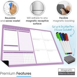 A3 Magnetic Weekly Planner and Organiser - Advantage Range 3