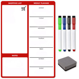 Screen Printed Magnetic Whiteboard Weekly Meal Planner & Organiser