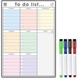 Magnetic Weekly Whiteboard To Do List & Planner
