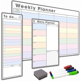 3 Pack - A3 Weekly Planner, A4 Menu Planner, Slim A3 To Do List - BUNDLE THREE