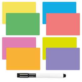 Magnetic Dry Wipe Sticky Post Notes With Marker Pen (Various Colours)