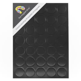 Flexible Self-Adhesive Sticky Back Magnetic Craft Discs - 25mm