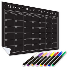 WallTAC Re-Adhesive Classic Blackboard Dry Erase Monthly Wall Calendar Planner