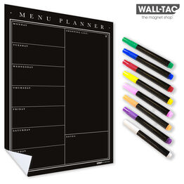 WallTAC Re-Adhesive Wall Planner and Dry Erase Weekly Menu Blackboard in Classic Design
