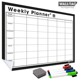 WallTAC Re-Adhesive Dry Wipe Weekly Wall Planner Calendar