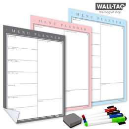 WallTAC Re-Adhesive Wall Planner and Dry Erase Weekly Menu in Classic Design
