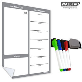 WallTAC Re-Adhesive Legacy Dry Erase Weekly Wall Planner Menu Organiser