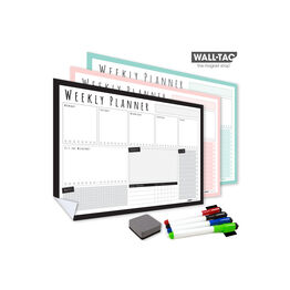 WallTAC Re-Adhesive Wall Planner and Dry Erase Weekly Organsiser and Task Manager for Students