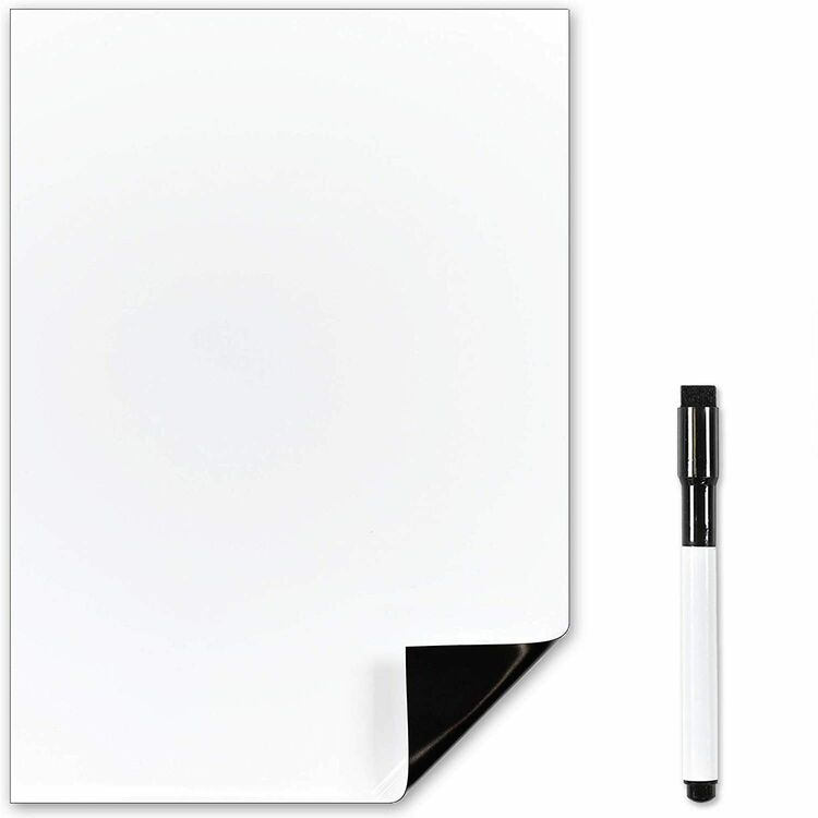 WHITE BOARD WITH MAGNETS PENS Dry Wipe A4 Board Kids School Home Office Gift UK 