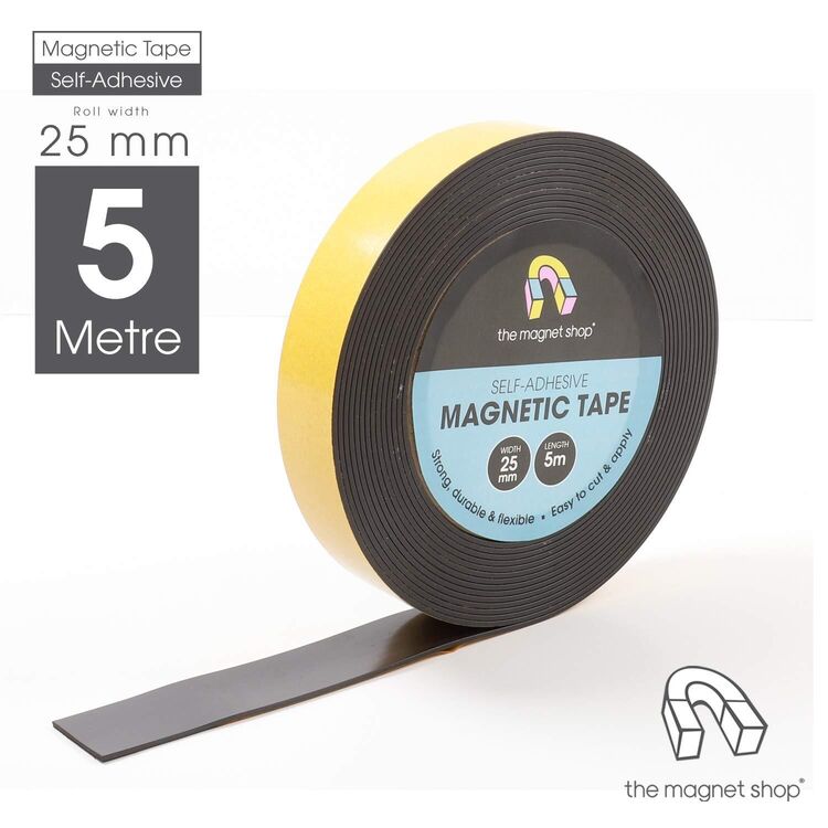 Easy Cut to Length 25mm width 25mm Self Adhesive Magnetic Tape Flexible 