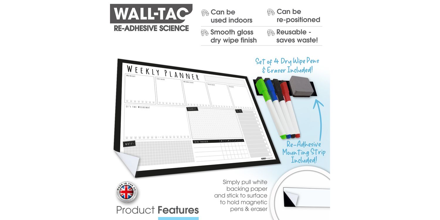 Project Board Large Dry Erase Wall Calendar Monthly Planner 24 X 36 Inch With Goal Chart & Daily Habit Tracker Laminated Erasable Undated Task Organizer For Whiteboard Home Office Classroom Board Room