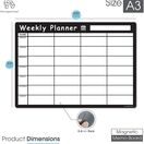 Black & White Magnetic Weekly Whiteboard Planner (Landscape) additional 18
