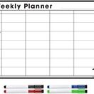 Black & White Magnetic Weekly Whiteboard Planner (Landscape) additional 1