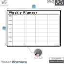 Black & White Magnetic Weekly Whiteboard Planner (Landscape) additional 2