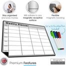 Magnetic Weekly Planner and Organiser - Landscape - GREY additional 7