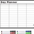 Magnetic Daily Planner and Organiser - Landscape - Black & White additional 1