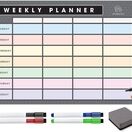 Magnetic Weekly Planner & Organiser Landscape Whiteboard With Pens additional 15