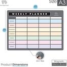 Magnetic Weekly Planner & Organiser Landscape Whiteboard With Pens additional 17