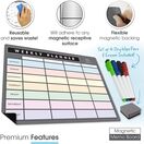 Magnetic Weekly Planner & Organiser Landscape Whiteboard With Pens additional 3