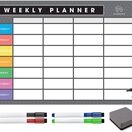 Magnetic Weekly Planner & Organiser Landscape Whiteboard With Pens additional 22