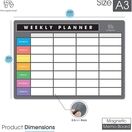 Magnetic Weekly Planner & Organiser Landscape Whiteboard With Pens additional 23