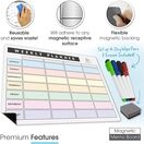 Magnetic Weekly Planner & Organiser Landscape Whiteboard With Pens additional 7