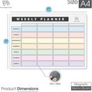 Magnetic Weekly Planner & Organiser Landscape Whiteboard With Pens additional 6