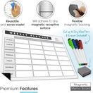 Magnetic Weekly Planner & Organiser Landscape Whiteboard With Pens additional 32