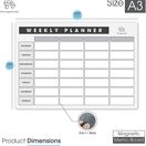 Magnetic Weekly Planner & Organiser Landscape Whiteboard With Pens additional 31
