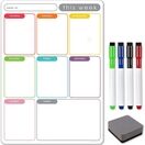 Magnetic Weekly Planner and Organiser - Portrait - MULTI-COLOURED TABS additional 1