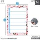 Magnetic Weekly Planner and Organiser - Portrait - FLORAL PINK additional 2