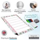 Magnetic Weekly Planner and Organiser - Portrait - FLORAL MINT additional 6