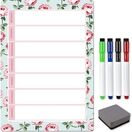 Magnetic Weekly Planner and Organiser - Portrait - FLORAL MINT additional 1
