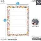 Magnetic Weekly Planner and Organiser - Portrait - FLORAL PEACH additional 2