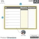 A3 Magnetic Weekly Planner and Organiser additional 25