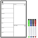 Magnetic Weekly Meal Planner and Menu - BLANK - Black & White additional 4