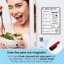 Magnetic Weekly Meal Planner & Menu Whiteboard With Pens additional 30