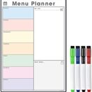 Magnetic Weekly Meal Planner & Menu Whiteboard With Pens additional 1