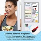 Magnetic Weekly Meal Planner & Menu Whiteboard With Pens additional 4