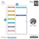 Magnetic Multi-Coloured Weekly Meal Planner, Whiteboard Shopping List & Notes additional 9