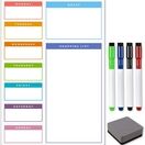 Magnetic Multi-Coloured Weekly Meal Planner, Whiteboard Shopping List & Notes additional 1
