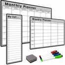 3 Pack - A3 Monthly Calendar, A4 Weekly Planner, Slim A3 My List - BUNDLE ONE additional 8