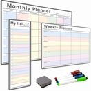 3 Pack - A3 Monthly Calendar, A4 Weekly Planner, Slim A3 My List - BUNDLE ONE additional 11