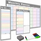 3 Pack - A3 Monthly Calendar, A4 Menu Planner, Slim A3 To Do List - BUNDLE TWO additional 16