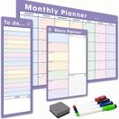 3 Pack - A3 Monthly Calendar, A4 Menu Planner, Slim A3 To Do List - BUNDLE TWO additional 7