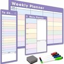 3 Pack - A3 Weekly Planner, A4 Menu Planner, Slim A3 To Do List - BUNDLE THREE additional 13